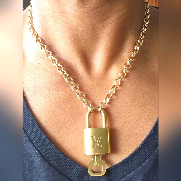 LV lock necklace #323 (no key)